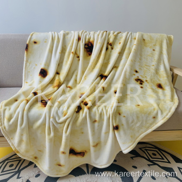 Super soft flannel fleece burrito tortilla pizza blanket